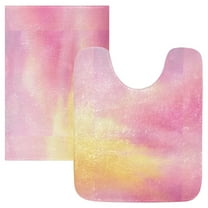 IAUYY 24x16 Inch Bath Mat Thick Soft Plush Shower Mat TPR Backing Material Non Slip Bath Mats for Bathroom for Tub Shower Hotel Soft Yellow Fradient