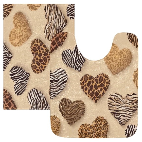 IAUYY 24x20 Inch Bath Mat Thick Soft Plush Shower Mat TPR Backing Material Non Slip Bath Mats for Bathroom for Tub Shower Hotel Giraffe Spots