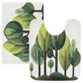 thumbnail image 1 of IAUYY 24x20 Inch Bath Mat Thick Soft Plush Shower Mat TPR Backing Material Non Slip Bath Mats for Bathroom for Tub Shower Hotel Green Tree Collage, 1 of 9