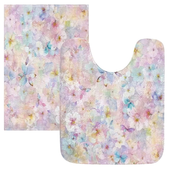 IAUYY 24x20 Inch Bath Mat Thick Soft Plush Shower Mat TPR Backing Material Non Slip Bath Mats for Bathroom for Tub Shower Hotel Wet Painting Method