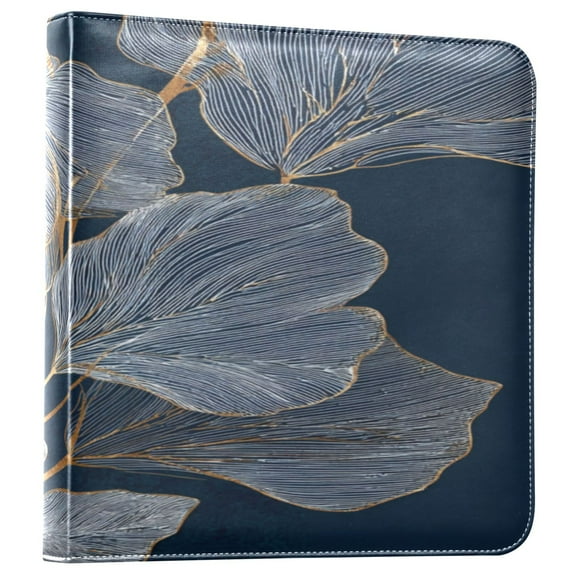 IAUYY 30x28.5x3.8cm Photo Album 20 Pieces Photocard Binder DIY Design for Convenient Storage Scrapbooking Albums for Family Photo Album Wedding Album,Embroidered Leaves