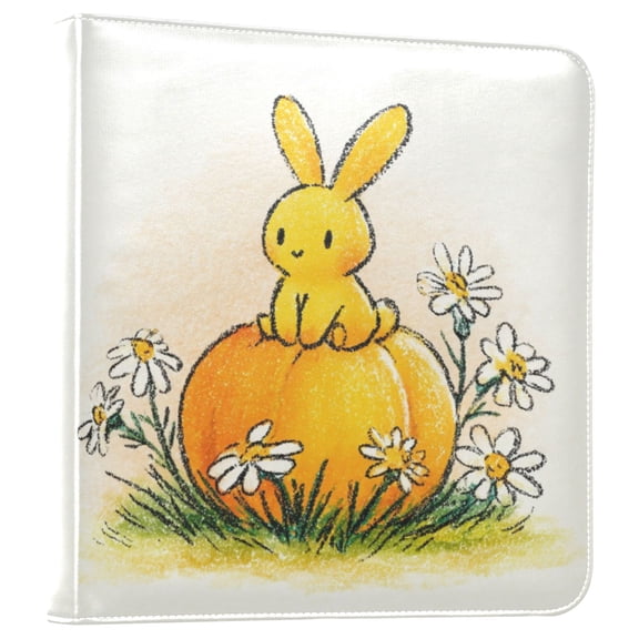 IAUYY 30x28.5x3.8cm Photo Album 20 Pieces Photocard Binder DIY Design for Convenient Storage Scrapbooking Albums for Family Photo Album Wedding Album,on A Pumpkin