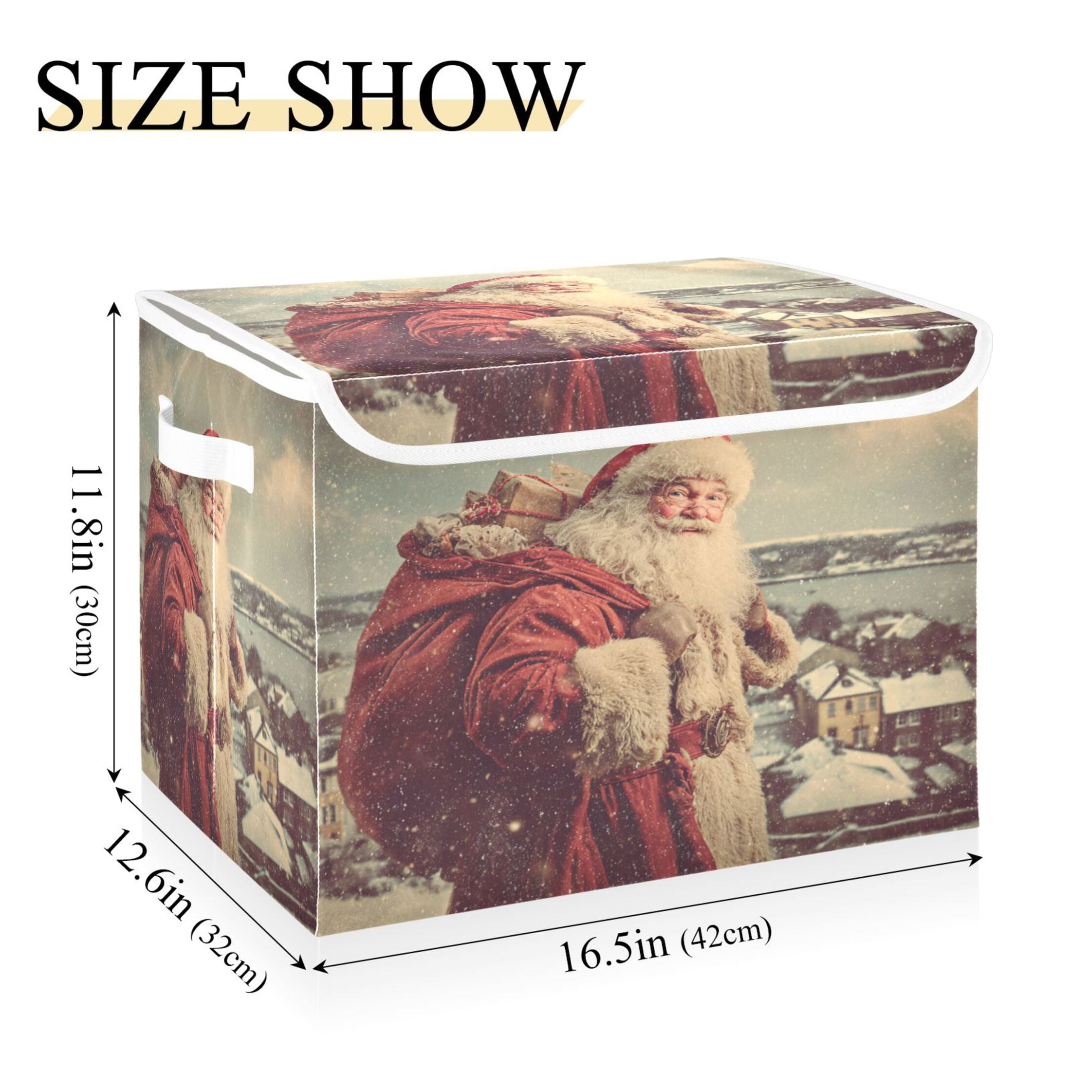 IAUYY 42*32*30cm Storage Bin with Lid Storage Boxes with Handles,300D Oxford Fabric+Hollow Board Applicable to Clothes Storage Office Storage,An Old Photo