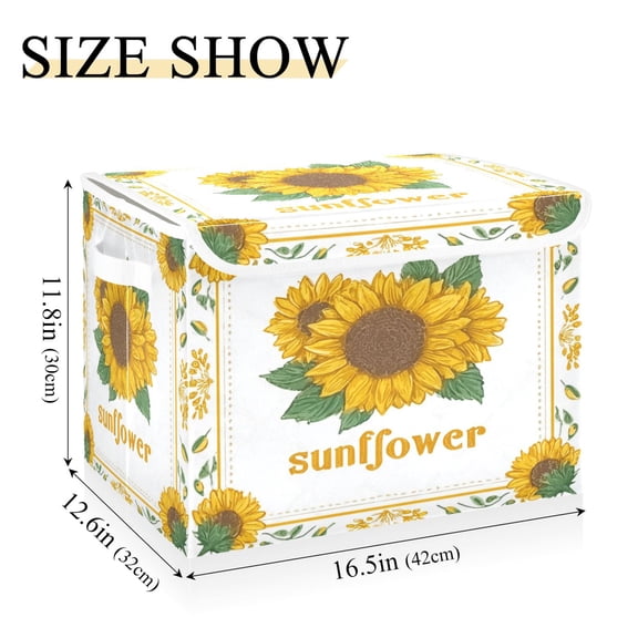 IAUYY 42*32*30cm Storage Bin with Lid Storage Boxes with Handles,300D Oxford Fabric+Hollow Board Applicable to Clothes Storage Office Storage,Decorative Patterns