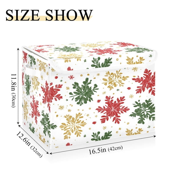 IAUYY 42*32*30cm Storage Bin with Lid Storage Boxes with Handles,300D Oxford Fabric+Hollow Board Applicable to Clothes Storage Office Storage,General Theme