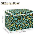 thumbnail image 1 of IAUYY 42*32*30cm Storage Bin with Lid Storage Boxes with Handles,300D Oxford Fabric+Hollow Board Applicable to Clothes Storage Office Storage,Seamless Repeating Pattern Design, 1 of 6