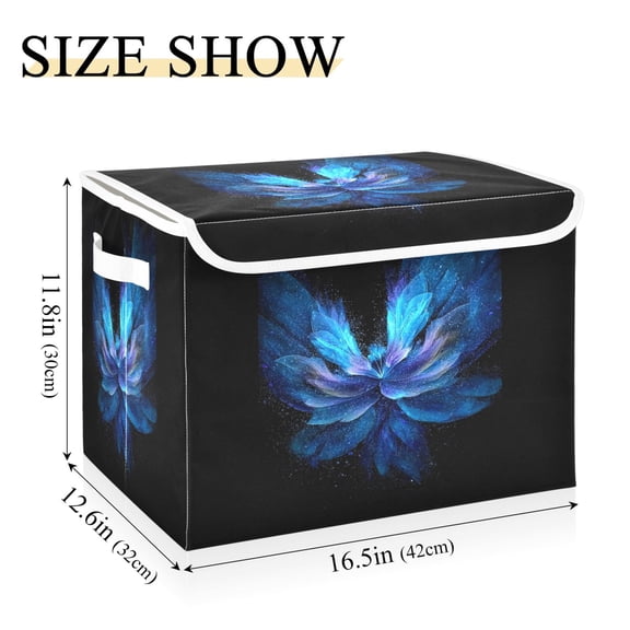 IAUYY 42*32*30cm Storage Bin with Lid Storage Boxes with Handles,300D Oxford Fabric+Hollow Board Applicable to Clothes Storage Office Storage,The Wings Formed by Nebulae