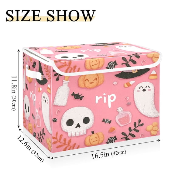 IAUYY 42*32*30cm Storage Bin with Lid Storage Boxes with Handles,300D Oxford Fabric+Hollow Board Applicable to Clothes Storage Office Storage,Wizard's Hat