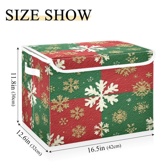IAUYY 42*32*30cm Storage Bin with Lid Storage Boxes with Handles,300D Oxford Fabric+Hollow Board Applicable to Clothes Storage Office Storage,Sequins