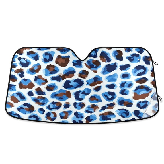 IAUYY 53*23.5inch Front Windshield Sunshade (PET+PE),Reflect UV and Heat Sun Visor Automotive Accessories Interior Sun Protection sun shield for car A Brown Spots