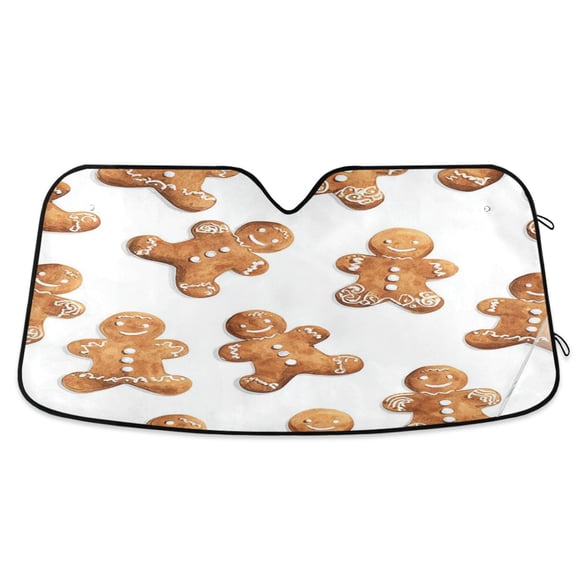 IAUYY 53*23.5inch Front Windshield Sunshade (PET+PE),Reflect UV and Heat Sun Visor Automotive Accessories Interior Sun Protection sun shield for car Face Pattern