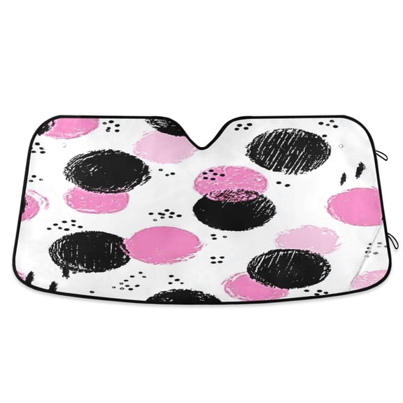 Iauyy Foldable Windshield Sun Shade for Cars, Interior Sun Protection for car UV Protection for Sedan/SUV/Truck, (S/M/L) Ink Splashed