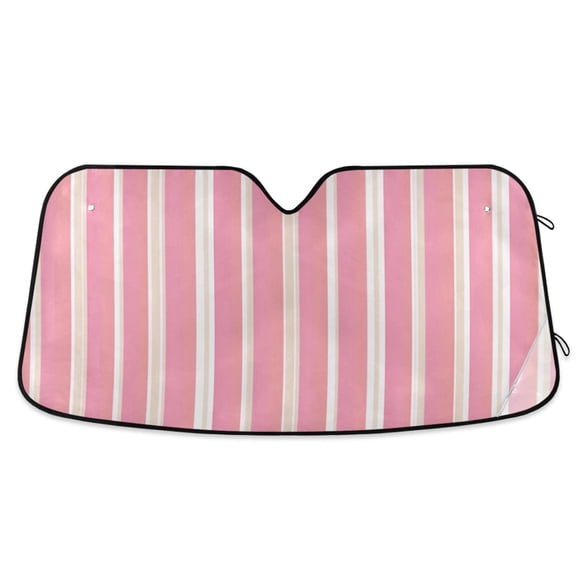 Iauyy Foldable Windshield Sun Shade for Cars, Interior Sun Protection for car UV Protection for Sedan/SUV/Truck, (S/M/L) Vertical Stripes