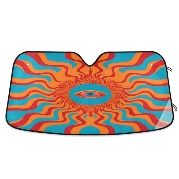 IAUYY 53*23.5inch Front Windshield Sunshade (PET+PE),Reflect UV and Heat Sun Visor Automotive Accessories Interior Sun Protection sun shield for car Vortex