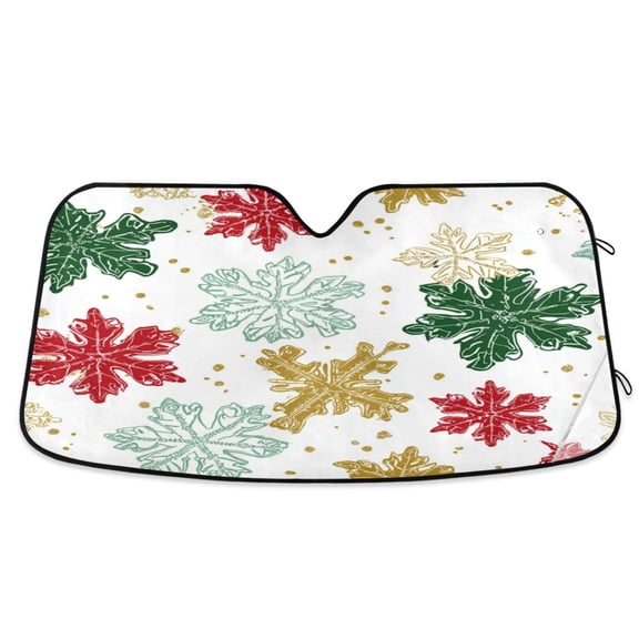 IAUYY 55*27.6inch Front Windshield Sunshade (PET+PE),Reflect UV and Heat Sun Visor Automotive Accessories Interior Sun Protection sun shield for car Design for The Winter Season