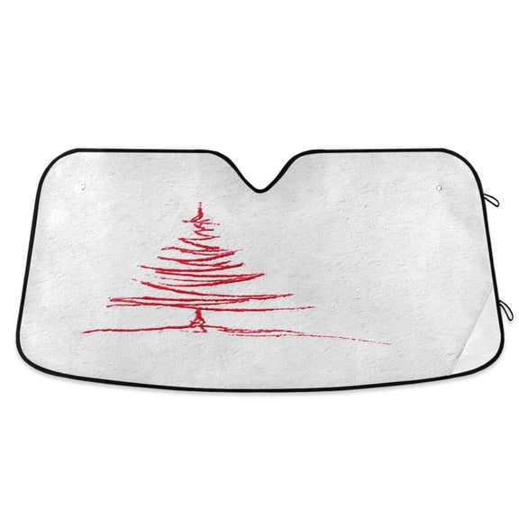 Iauyy Foldable Windshield Sun Shade for Cars, Interior Sun Protection for car UV Protection for Sedan/SUV/Truck, (S/M/L) Minimalist Snowscape