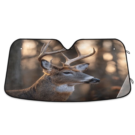 IAUYY 55*27.6inch Front Windshield Sunshade (PET+PE),Reflect UV and Heat Sun Visor Automotive Accessories Interior Sun Protection sun shield for car Side Profile