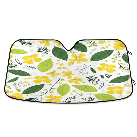Iauyy Foldable Windshield Sun Shade for Cars, Interior Sun Protection for car UV Protection for Sedan/SUV/Truck, (S/M/L) Small Floral Pattern
