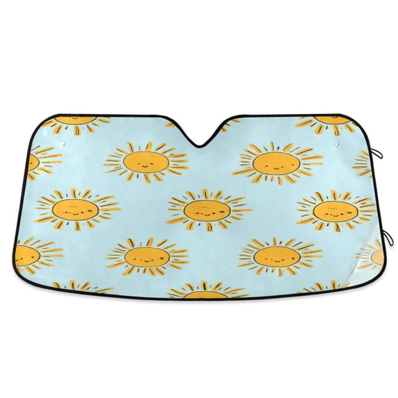 Iauyy Foldable Windshield Sun Shade for Cars, Interior Sun Protection for car UV Protection for Sedan/SUV/Truck, (S/M/L) Sun Color Scheme