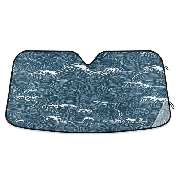 Iauyy Foldable Windshield Sun Shade for Cars, Interior Sun Protection for car UV Protection for Sedan/SUV/Truck, (S/M/L) Vector Illustration