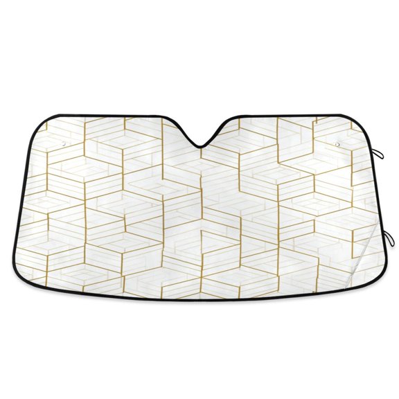 IAUYY 55*27.6inch Front Windshield Sunshade (PET+PE),Reflect UV and Heat Sun Visor Automotive Accessories Interior Sun Protection sun shield for car Vector Seamless Patterns