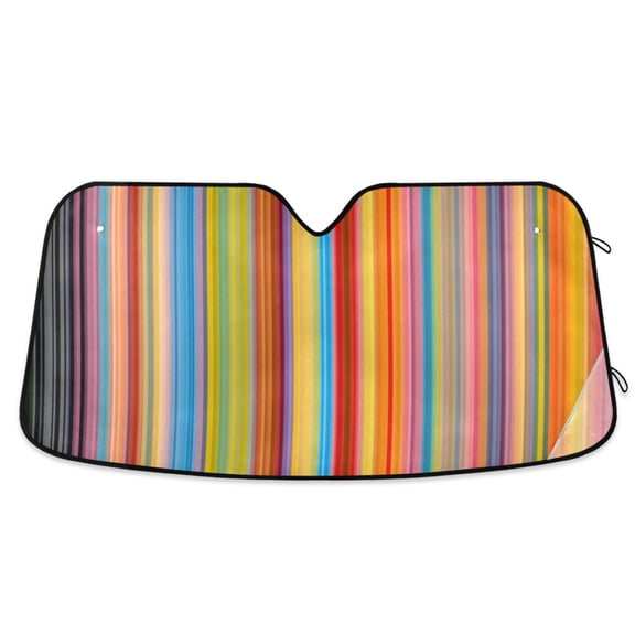 IAUYY 55*27.6inch Front Windshield Sunshade (PET+PE),Reflect UV and Heat Sun Visor Automotive Accessories Interior Sun Protection sun shield for car Vertical Line Background