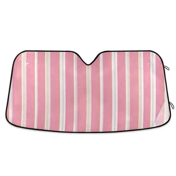 IAUYY 55*27.6inch Front Windshield Sunshade (PET+PE),Reflect UV and Heat Sun Visor Automotive Accessories Interior Sun Protection sun shield for car Vertical Stripes