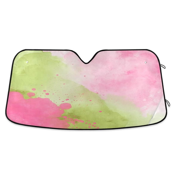 IAUYY 55*27.6inch Front Windshield Sunshade (PET+PE),Reflect UV and Heat Sun Visor Automotive Accessories Interior Sun Protection sun shield for car Watercolor Painting