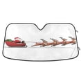 thumbnail image 1 of Iauyy Foldable Windshield Sun Shade for Cars, Interior Sun Protection for car UV Protection for Sedan/SUV/Truck, (S/M/L) The Sled Pulled by The Reindeer, 1 of 8