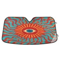 thumbnail image 1 of Iauyy Foldable Windshield Sun Shade for Cars, Interior Sun Protection for car UV Protection for Sedan/SUV/Truck, (S/M/L) Vortex Pattern, 1 of 8