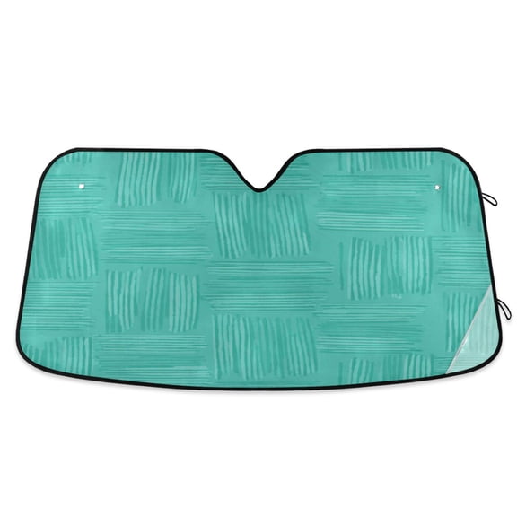 IAUYY 57*31.5inch Front Windshield Sunshade (PET+PE),Reflect UV and Heat Sun Visor Automotive Accessories Interior Sun Protection sun shield for car Weaving Lines