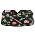 thumbnail image 1 of Iauyy Foldable Windshield Sun Shade for Cars, Interior Sun Protection for car UV Protection for Sedan/SUV/Truck, (S/M/L) Wintergreen Leaf Ornaments, 1 of 8