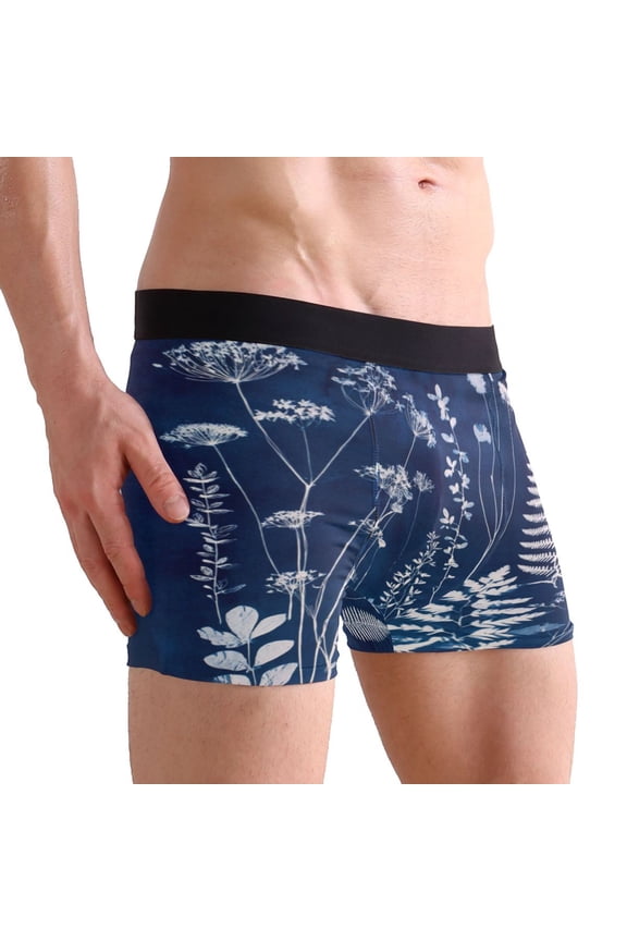 Large Men's Underwear Boxer Briefs 88% polyester+12% Spandex,Cool & Breathable 3-Piece Gift Box Set Men Briefs,A Big Eyes A Penguin and A Rabbit A Lithography