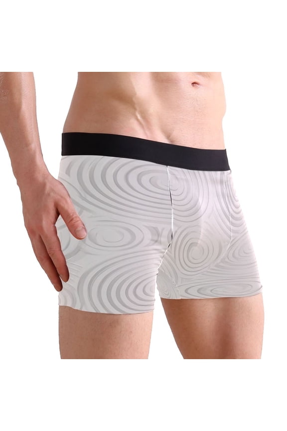 Large Men's Underwear Boxer Briefs 88% polyester+12% Spandex,Cool & Breathable 3-Piece Gift Box Set Men Briefs,Negative Space Natural and Smooth No Decorative Elements