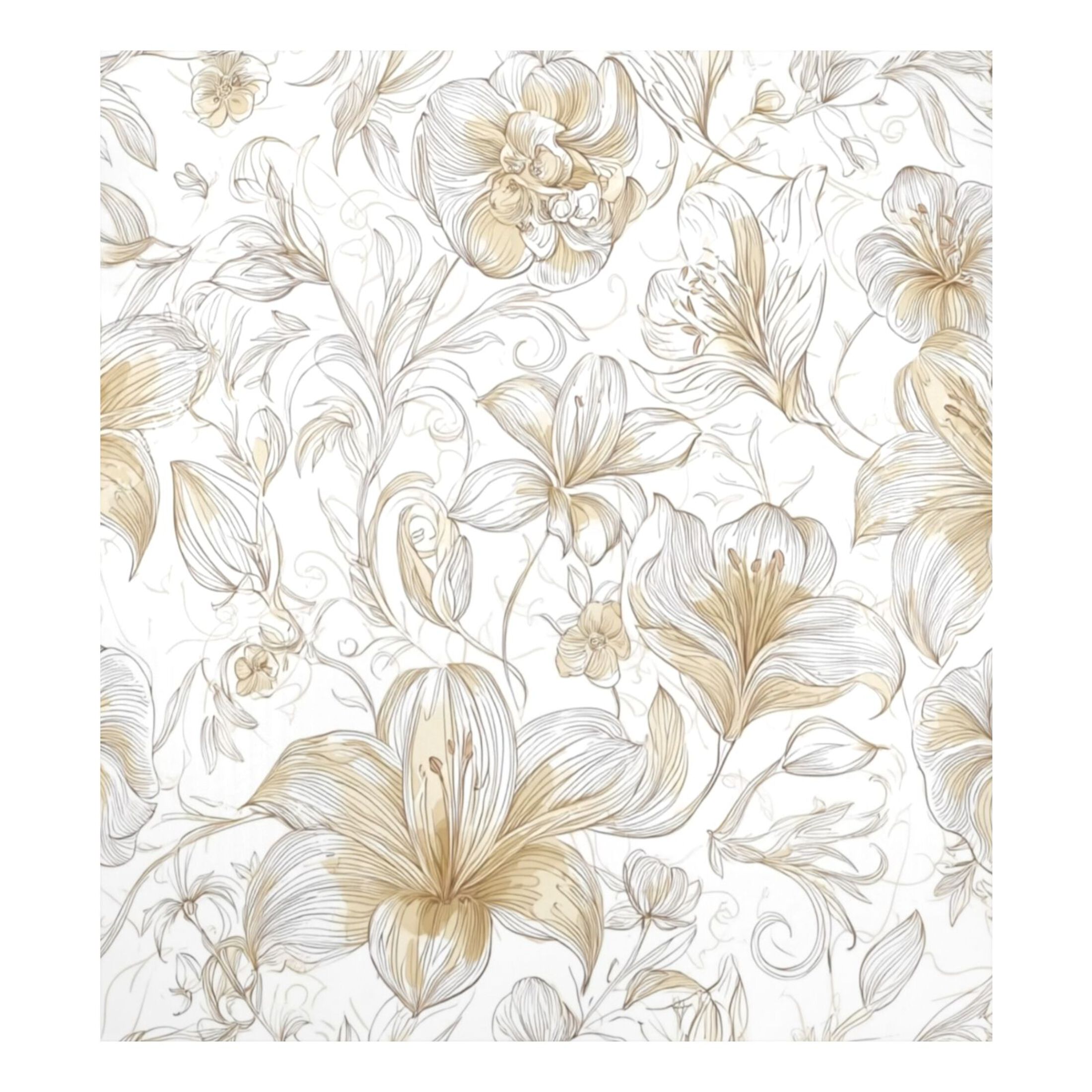 IAUYY Magnetic Decorative -23x26 Inch,Removable DIY Art for Dishwasher Refrigerator and Other Metal Surfaces,Beige Floral Elements
