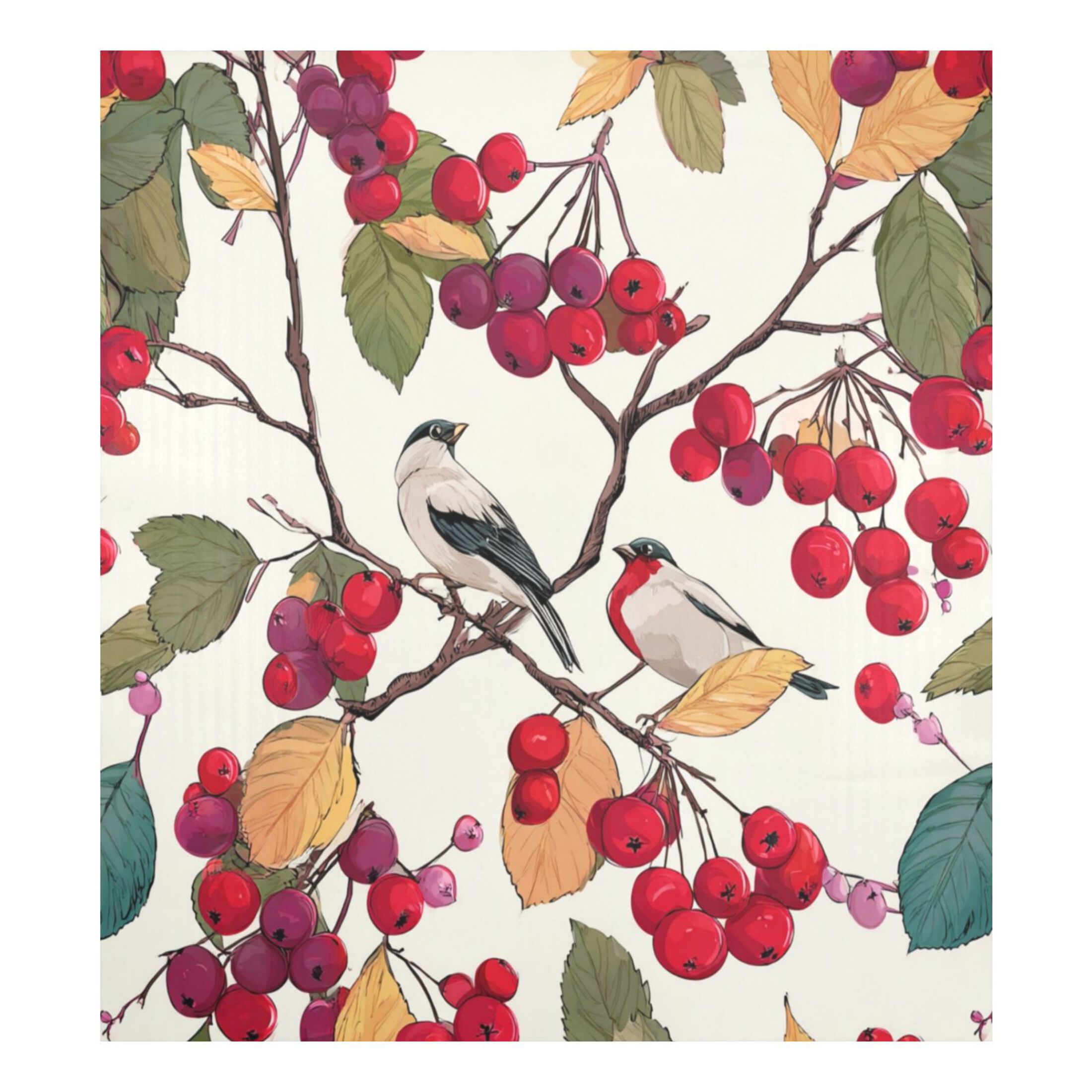 IAUYY Magnetic Decorative -23x26 Inch,Removable DIY Art for Dishwasher Refrigerator and Other Metal Surfaces,Birds on The Branches