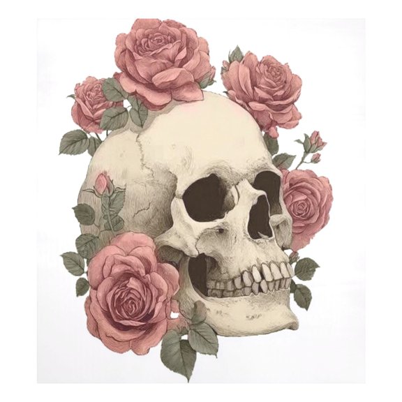 IAUYY Magnetic Decorative -23x26 Inch,Removable DIY Art for Dishwasher Refrigerator and Other Metal Surfaces,Skull Illustration