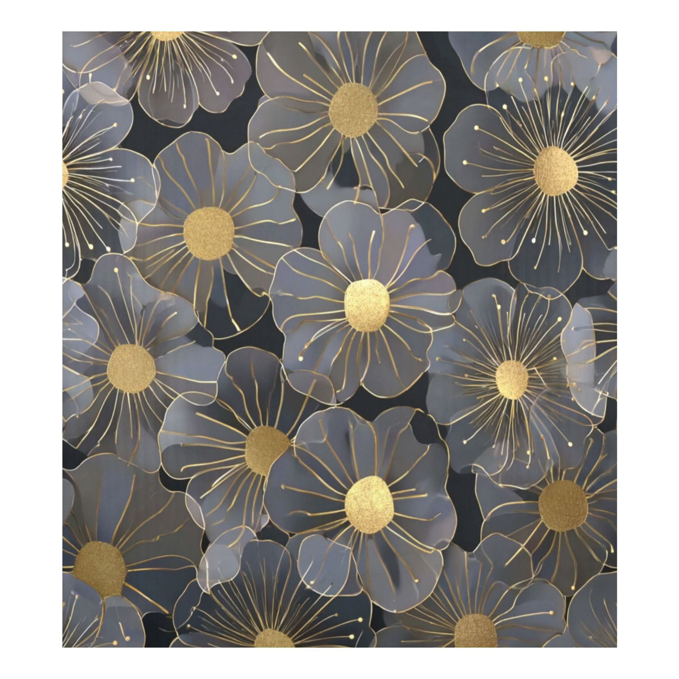 IAUYY Magnetic Decorative -23x26 Inch,Removable DIY Art for Dishwasher Refrigerator and Other Metal Surfaces,The Golden Flower Shape