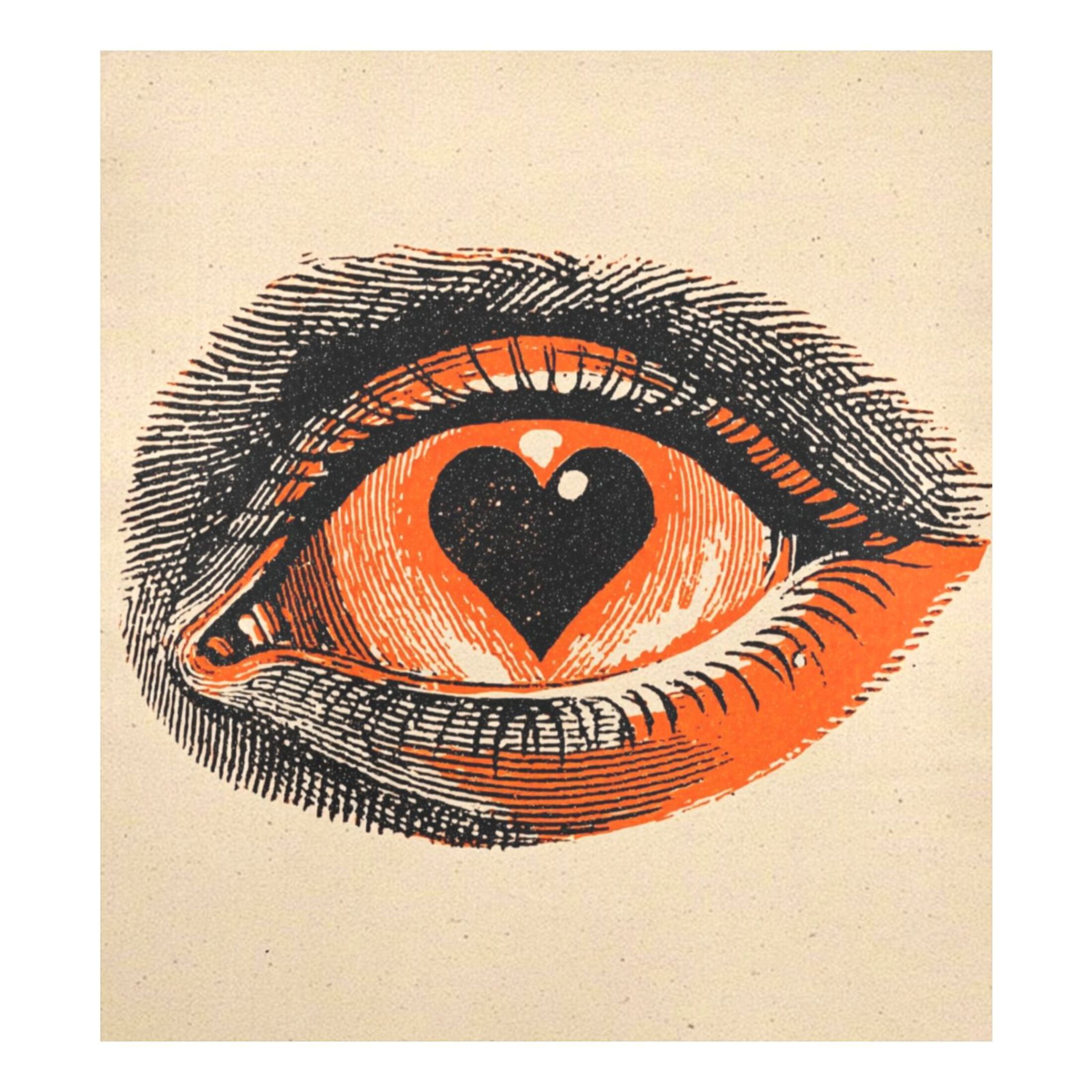 IAUYY Magnetic decorative sticker - 23x26 Inch PVC Refrigerator Decorative Cover, Removable DIY Art for Kitchen Appliances A Heart-shaped Eye