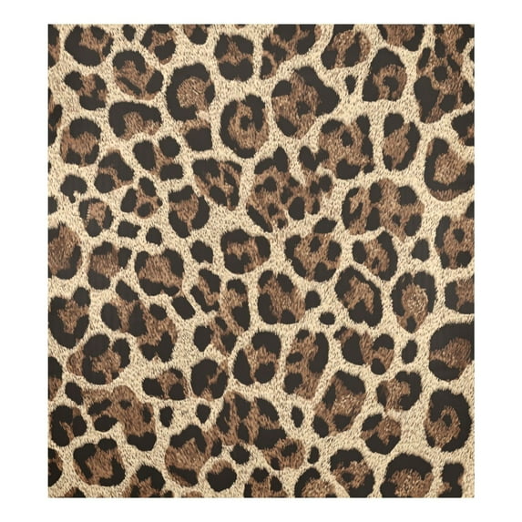 IAUYY Magnetic decorative sticker - 23x26 Inch PVC Refrigerator Decorative Cover, Removable DIY Art for Kitchen Appliances Brown Leopard Print