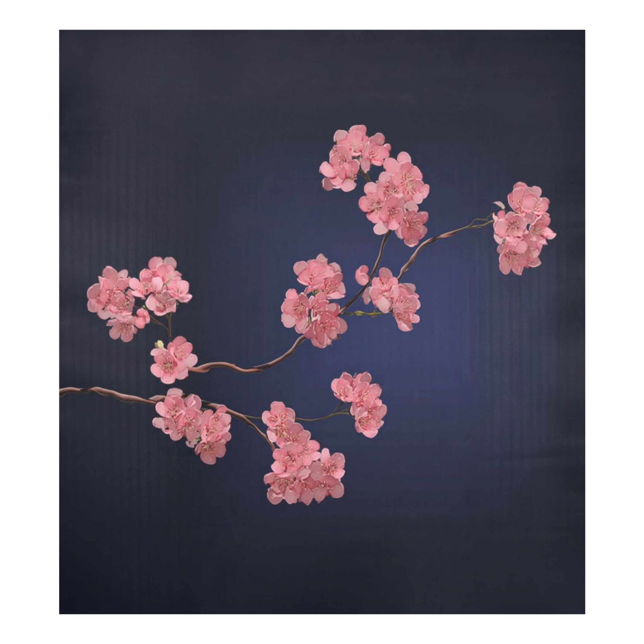 IAUYY Magnetic decorative sticker - 23x26 Inch PVC Refrigerator Decorative Cover, Removable DIY Art for Kitchen Appliances Cherry Blossom Branches