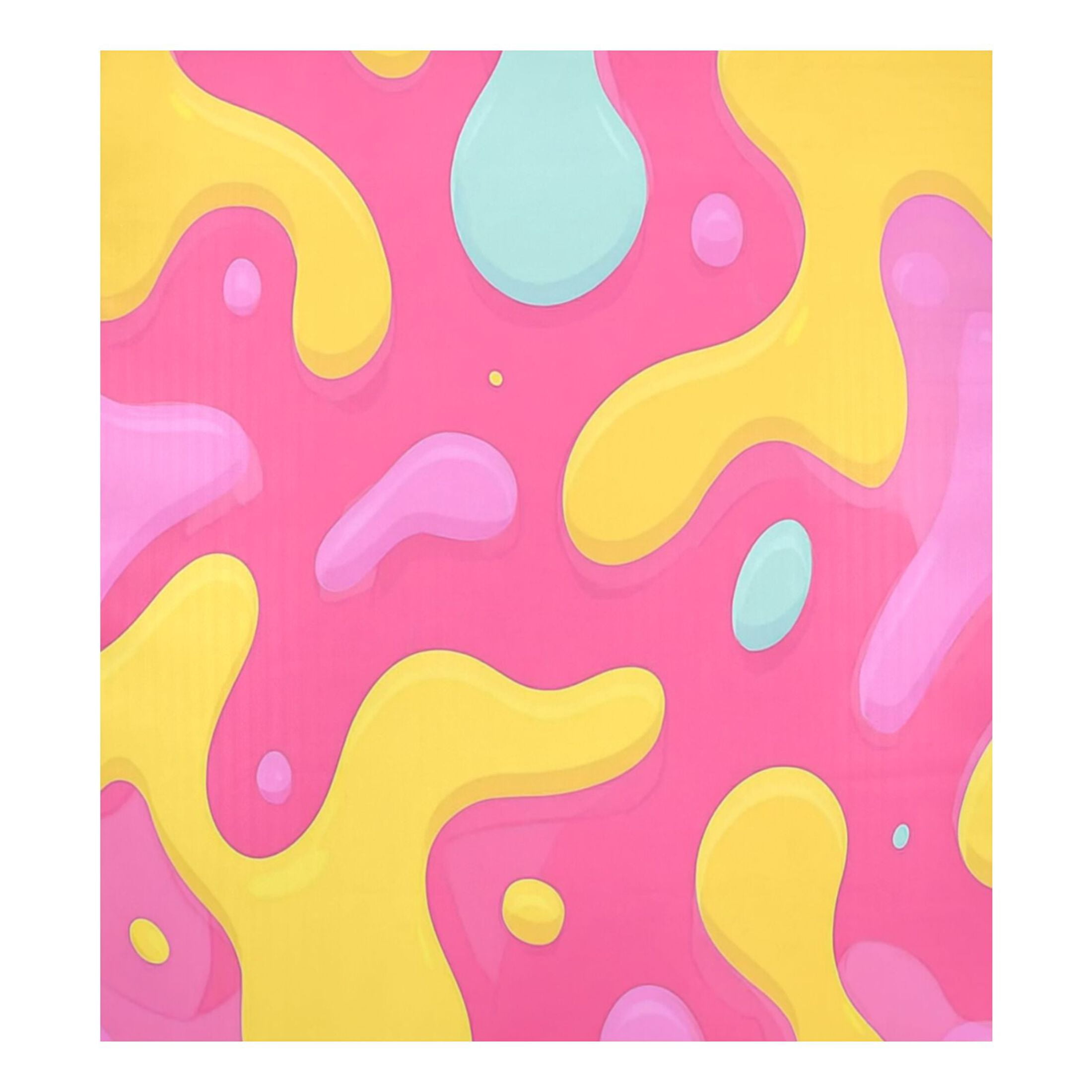 IAUYY Magnetic decorative sticker - 23x26 Inch PVC Refrigerator Decorative Cover, Removable DIY Art for Kitchen Appliances Colorful Liquid Shapes