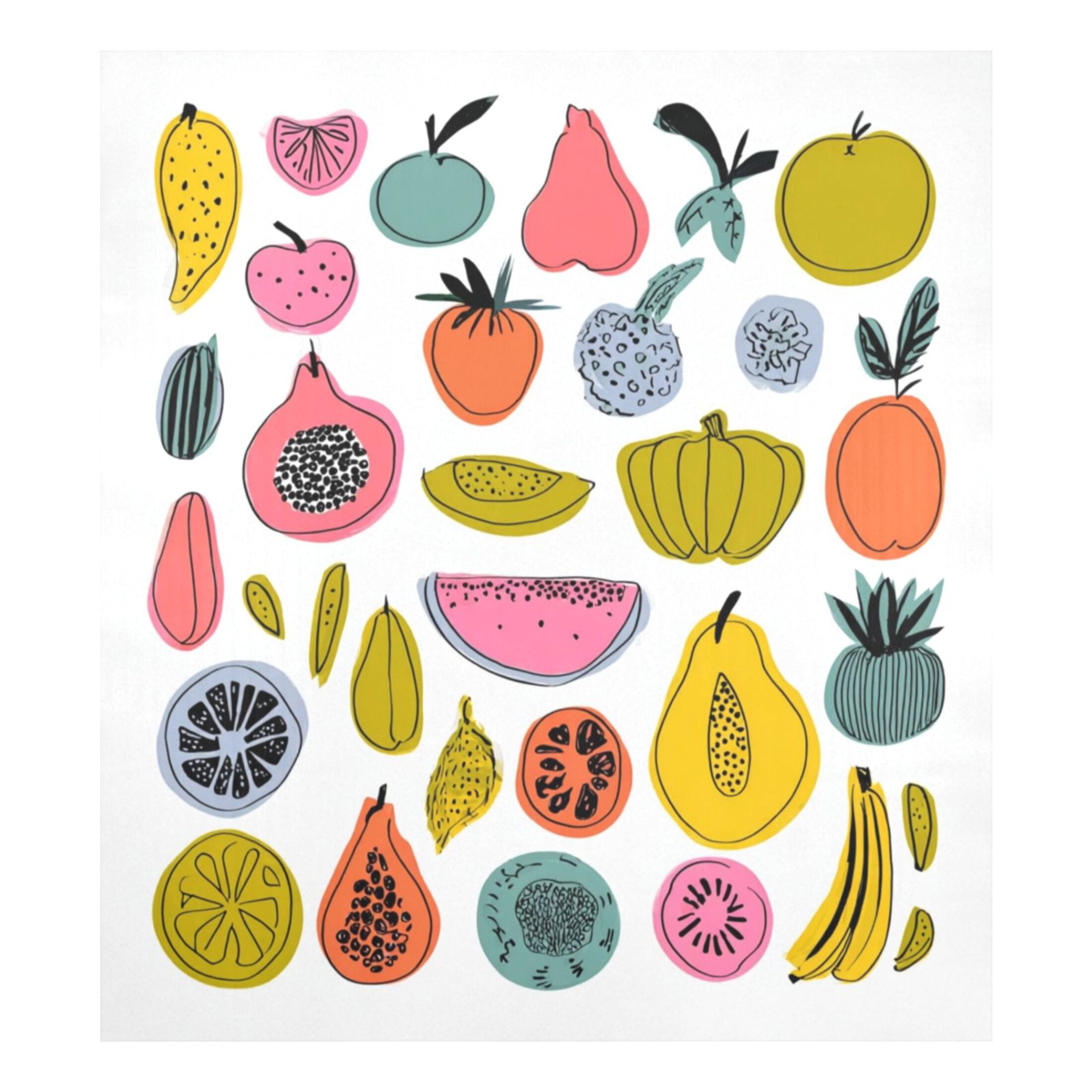IAUYY Magnetic decorative sticker - 23x26 Inch PVC Refrigerator Decorative Cover, Removable DIY Art for Kitchen Appliances Colorful Vegetables