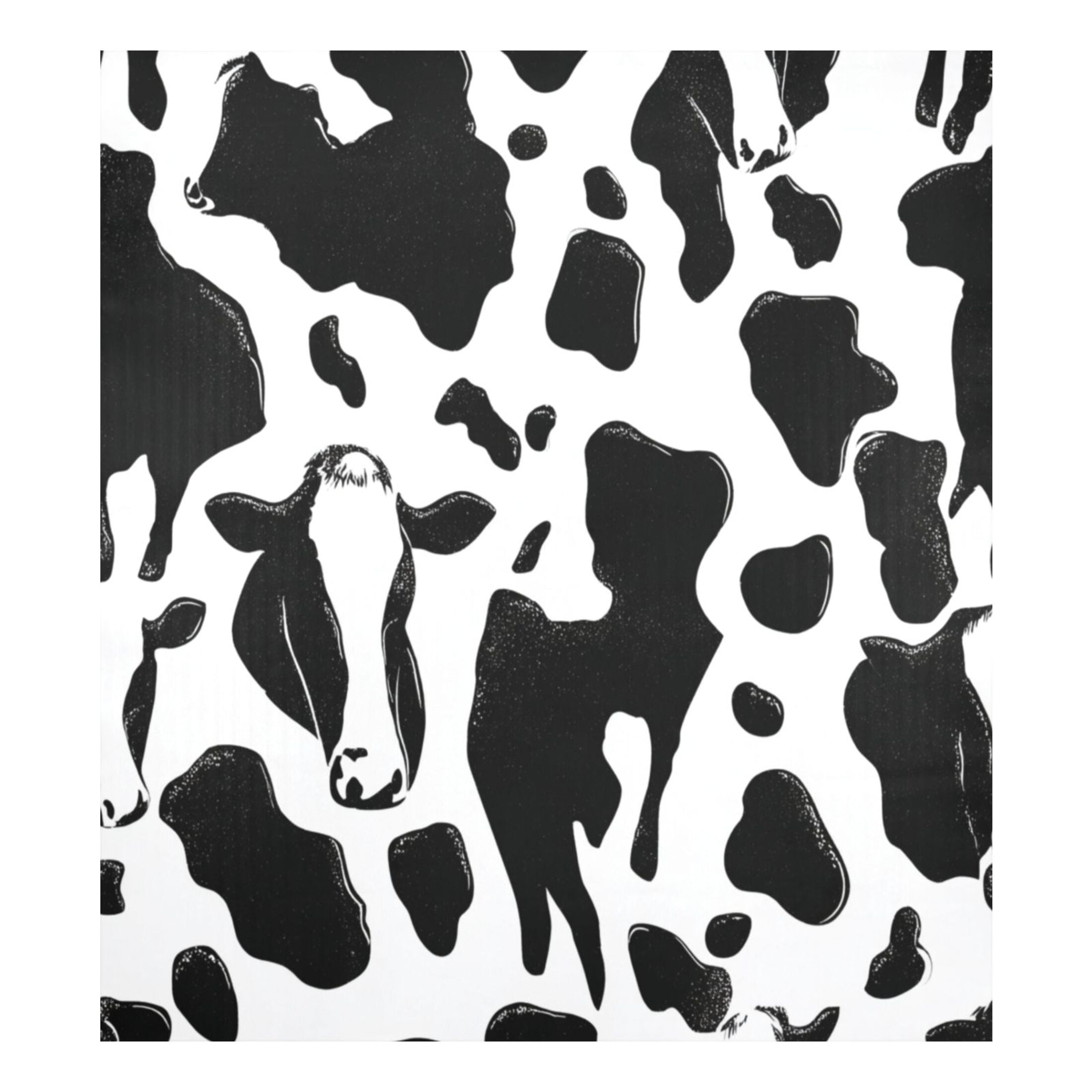 IAUYY Magnetic decorative sticker - 23x26 Inch PVC Refrigerator Decorative Cover, Removable DIY Art for Kitchen Appliances Cow Pictures
