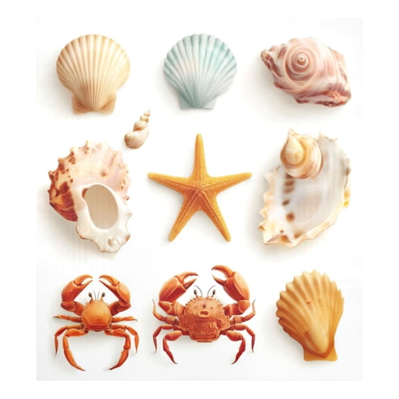 IAUYY Magnetic decorative sticker - 23x26 Inch PVC Refrigerator Decorative Cover, Removable DIY Art for Kitchen Appliances Crab