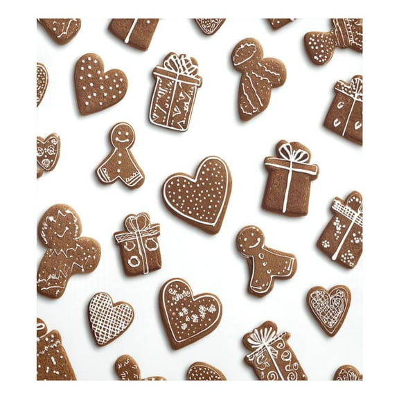 IAUYY Magnetic decorative sticker - 23x26 Inch PVC Refrigerator Decorative Cover, Removable DIY Art for Kitchen Appliances Gingerbread Cookie Pattern