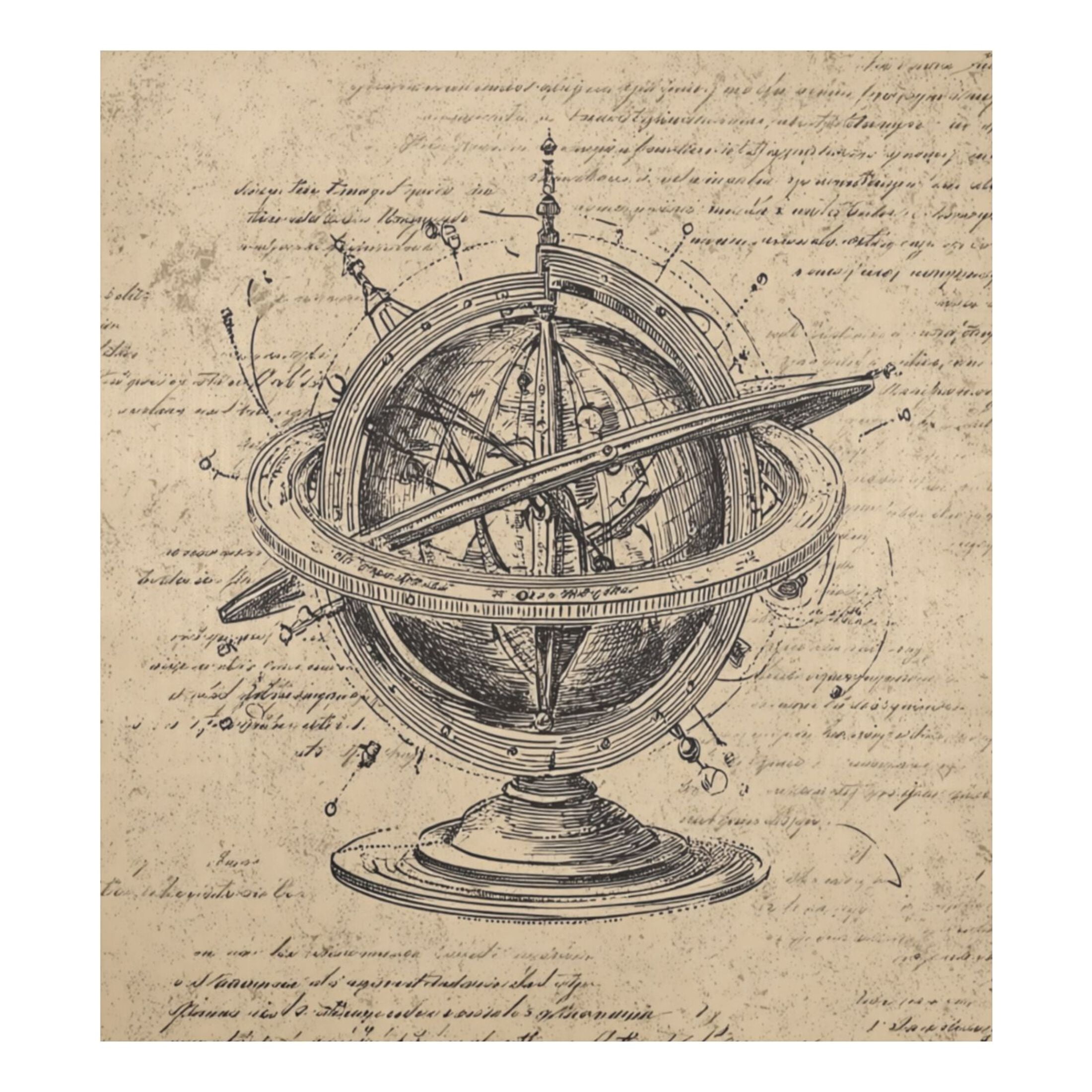 IAUYY Magnetic decorative sticker - 23x26 Inch PVC Refrigerator Decorative Cover, Removable DIY Art for Kitchen Appliances Hand Drawn Celestial Globe