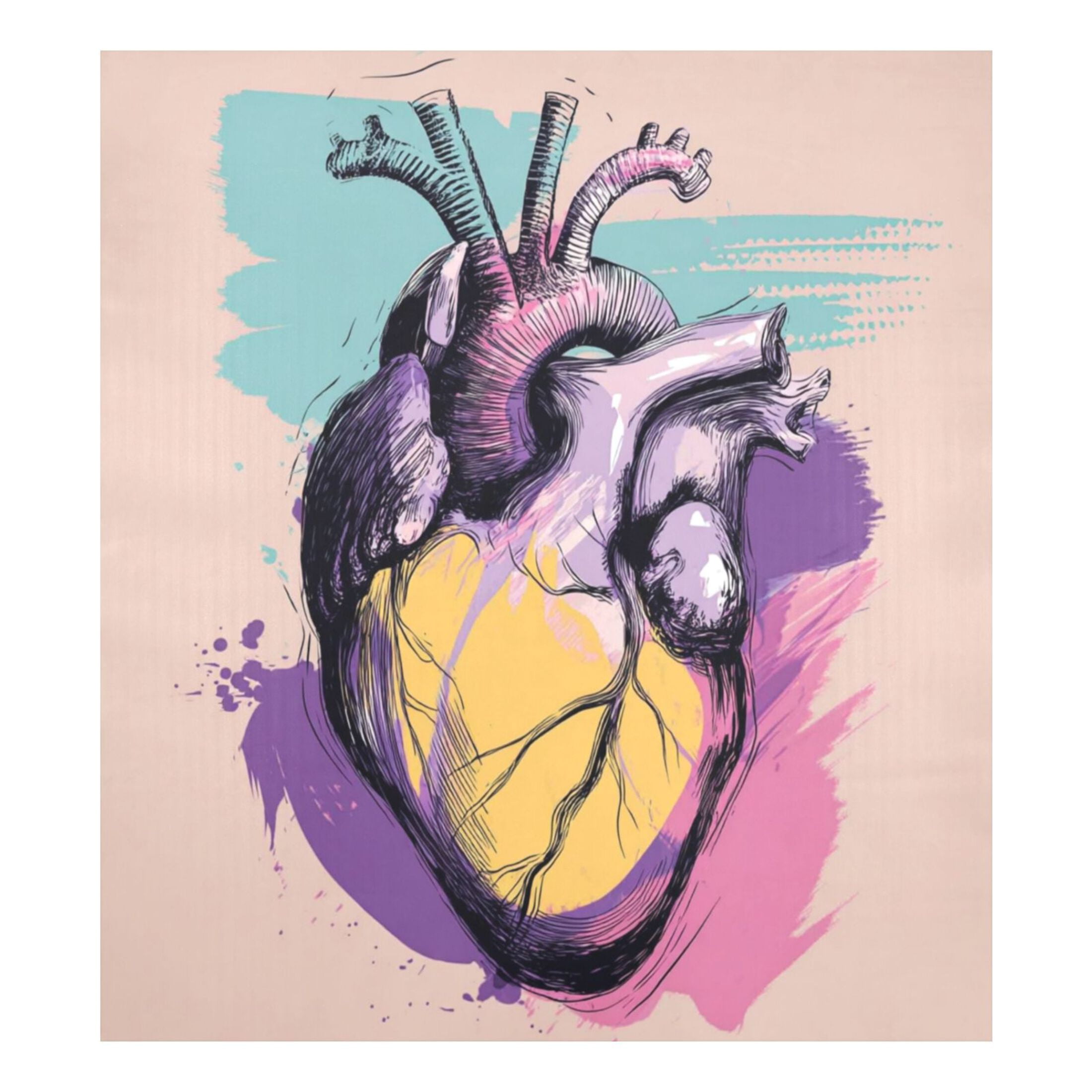 IAUYY Magnetic decorative sticker - 23x26 Inch PVC Refrigerator Decorative Cover, Removable DIY Art for Kitchen Appliances Heart Vector Illustration