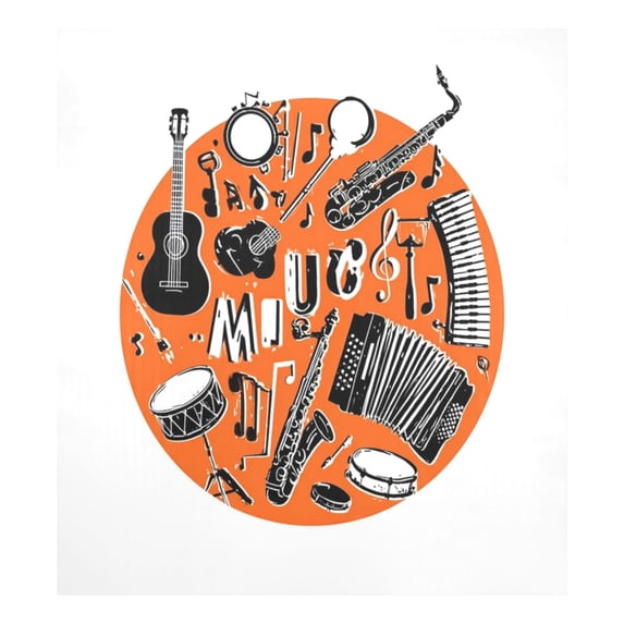 IAUYY Magnetic decorative sticker - 23x26 Inch PVC Refrigerator Decorative Cover, Removable DIY Art for Kitchen Appliances Marimba