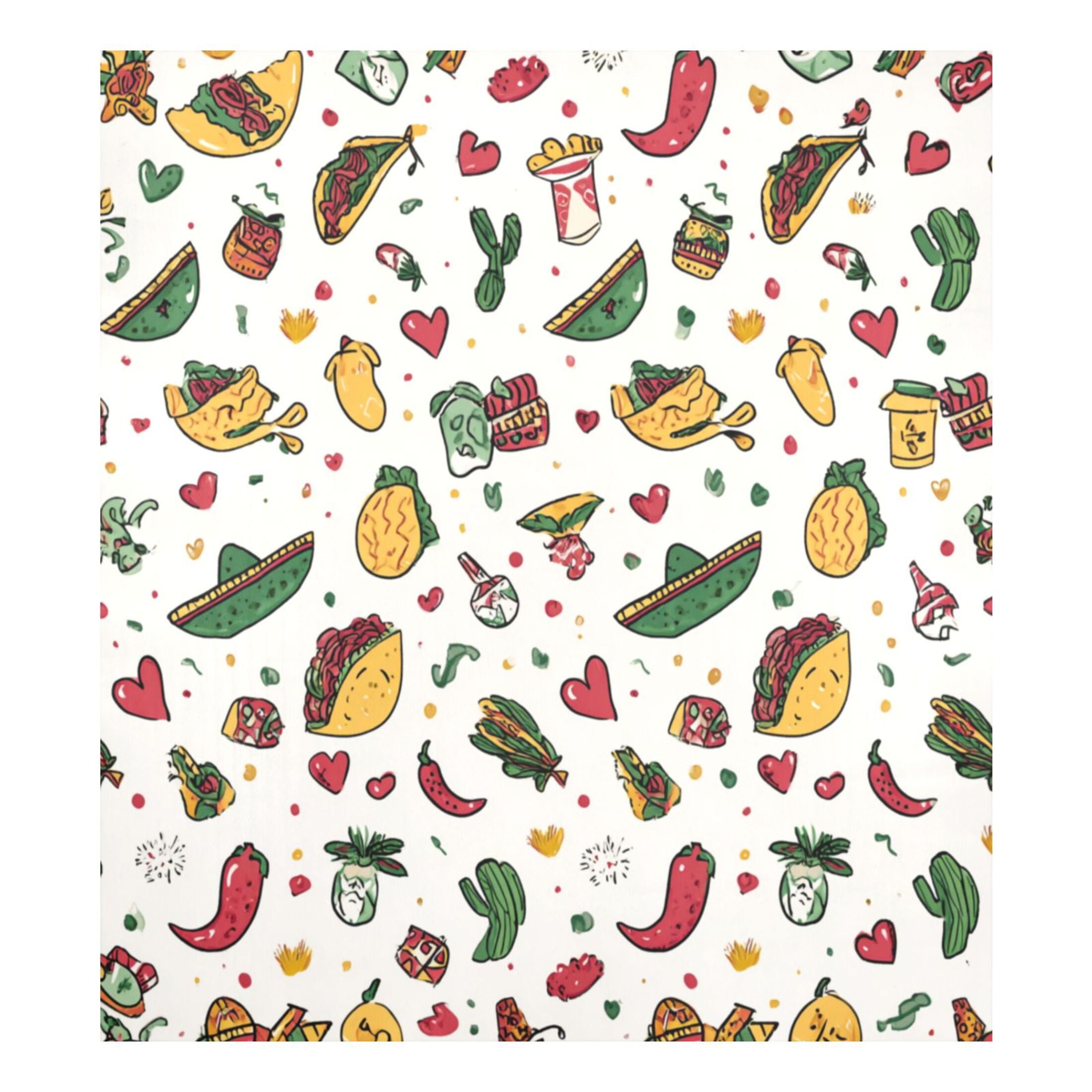 IAUYY Magnetic decorative sticker - 23x26 Inch PVC Refrigerator Decorative Cover, Removable DIY Art for Kitchen Appliances Mexican Cartoon Style